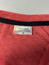 National Geographic | Coral Red V-Neck Tee | (L)