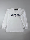 MLB New York Yankees Long Sleeve Tee – White (L)