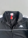 Kappa Black Colourblock Track Jacket with White & Neon Yellow Shoulder Panels (S/M)