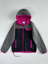Columbia Grey/Pink Colorblock Puffer Jacket (M)
