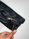 Vintage Italian Lambskin Black Leather Cafe Racer Jacket Women’s (S)