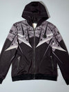 Philipp Plein “Illegal Fight Club” Snake Print Hooded Track Jacket – Black, Straight Cut (L)