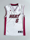 Adidas NBA | Miami Heat LeBron James #6 White Home Jersey | (S)