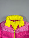 Puma Pink Colorblock Neon Puffer Jacket (S)