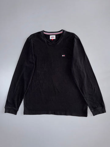 Tommy Jeans Long Sleeve Tee – Black (L)