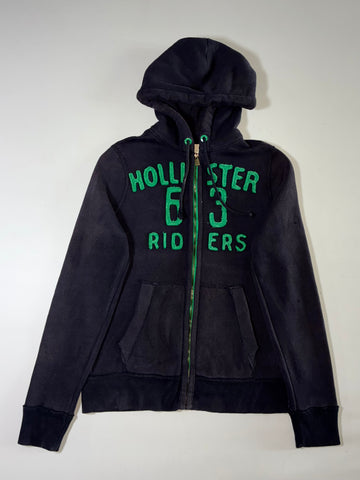 Hollister “63 Riders” Applique Zip Hoodie – Navy & Green (M)