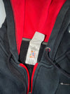 Adidas 3-Stripe Zip Hoodie | Black Red (L)