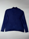Chaps Quarter-Button Knit Sweater – Navy Blue (XL/2XL)