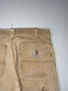 Carhartt Relaxed Fit Double Knee Tan Duck Canvas Work Pants (W:30) (L:38)