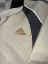 Vintage Adidas Track Jacket – Cream & Navy, Gold Logo (S)