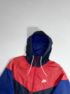 Nike Windrunner Navy Red Royal Blue Hooded Windbreaker Jacket  (XL)