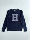 Hilfiger Denim Navy Varsity "H" Knit Sweater(S)