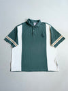 Vintage Adidas Green Colour Block Oversized Polo TShirt (3XL)