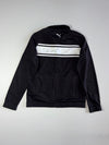 Vintage Puma Black & White Chest Stripe Track Jacket – (S)