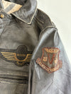 Vintage Buxter Distressed Leather Pilot Bomber Jacket(2Xl/3Xl)