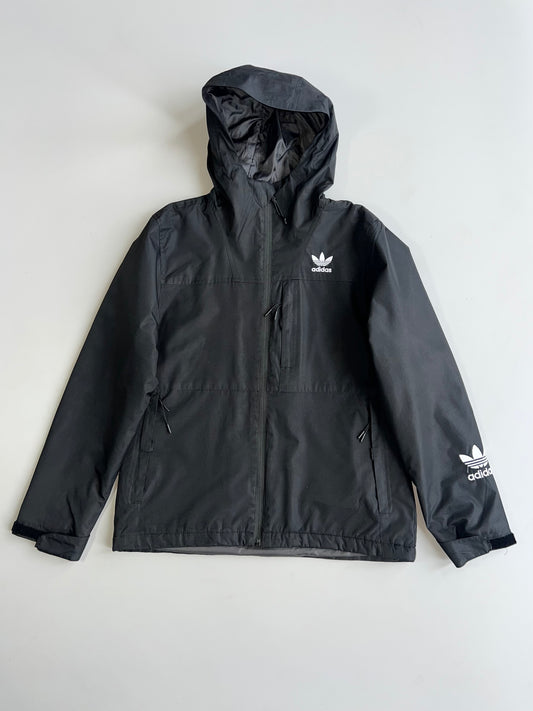Adidas Originals Trefoil Hooded Windbreaker Jacket Ripstop Black (M)