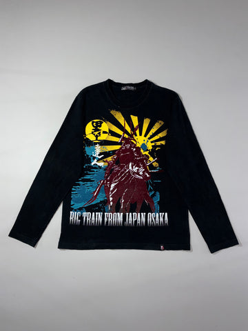 Big Train Osaka Samurai Rising Sun Graphic Long Sleeve Tee (M/L)