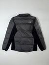 The North Face 550 Hybrid Puffer Jacket quilted panels + fleece sides, (M)