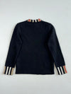 Burberry Black Icon Stripe Trim Knit Sweater (XS)