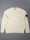 Stone Island Cream White Wool Crewneck Sweater – Compass Badge (M)