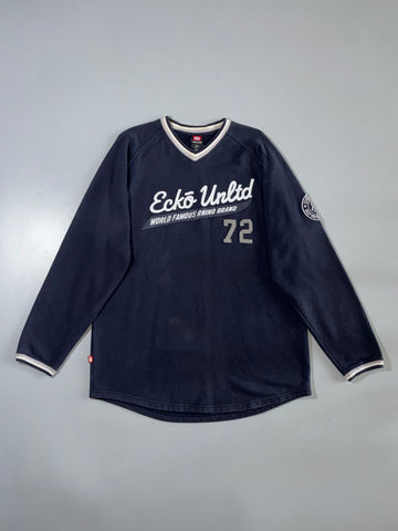 Ecko Unltd | World Famous Rhino V-Neck Long Sleeve Navy | (XL)
