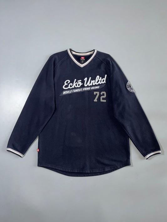 Ecko Unltd | World Famous Rhino V-Neck Long Sleeve Navy | (XL)