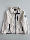 Black Yak Cream Sherpa Fleece Zip Jacket with Navy Trim (L)