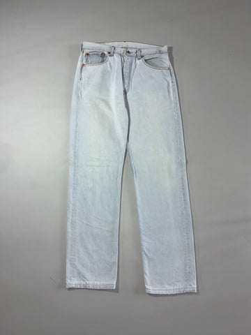 Levi’s 501 Light Wash Denim Jeans (W:32) (L:44)