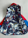Spider-Man Kids Hooded Windbreaker Jacket with Mask Hood & Graphic Lining (S)