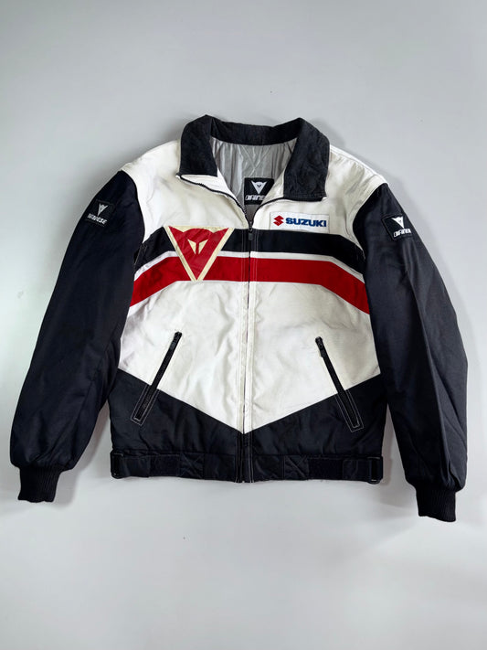 Vintage Dainese X Suzuki Original Motorcycle Racing Jacket With Detachable Arm (M)