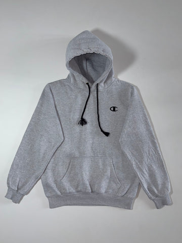 Champion Grey Embroidered Logo Pullover Hoodie (S)