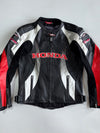 Honda x Teknic “Engineered to Win” Vintage Leather Moto Racing Jacket (M)