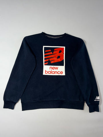 New Balance Big Box Logo Crewneck Sweatshirt – Navy (L)