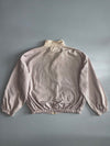 Polo Ralph Lauren Vintage Cream Off White Harrington Bomber Jacket Gold Zip Embroidered Pony Have Yellow Marks(L)