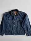 Diesel Industry Leather-Collar Denim Trucker Jacket (2XL/3XL)