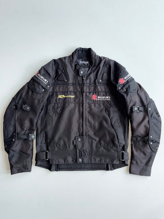 Suzuki x Duhan Racing Black Motorcycle Riding Jacket (L)