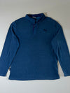Puma Blue Heather Long Sleeve Fleece Polo (XL)