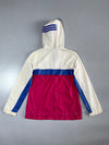 Adidas ClimaProof Colorblock Hooded Windbreaker Jacket (White/Blue/Pink) – Size (XS)
