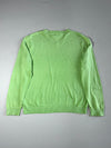 Tommy Hilfiger | Lime Green Premium Cotton V-Neck Sweater | (L)
