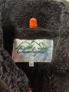 Vintage USS Enterprise Patch Flight Bomber Jacket with Fur Collar – Orange (XL)