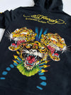 Ed Hardy | Black Gold Eternal Love Tiger Zip Hoodie Women’s (Xs)