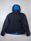 Vintage Superdry Black Blue Hooded Windcheater Jacket (2XL)
