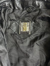 Greg Bell Vintage Black Leather Utility Bomber Jacket(XL)