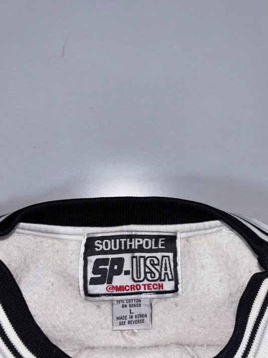 South Pole Embroidered Spellout Crewneck Sweatshirt White, Size  (2XL)