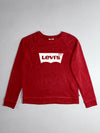 Levi's Batwing Logo Raglan Crewneck Sweatshirt – Heather Red (S)