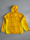 Adidas Climaproof Yellow & Neon Teal Accent Hooded Windbreaker Rain Jacket (L)
