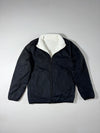 Adidas Reversible White Sherpa Fleece & Black Full-Zip Jacket (S)