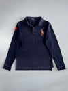Polo Ralph Lauren Navy Big Pony Long-Sleeve Polo #3 Sleeve Custom Fit (M)