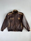 Blue Fox Jeans Tiger Graphic Leather Bomber (L)