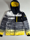 Quiksilver Dryflight 10K Ski Jacket Grey Yellow Mountain Print (L)
